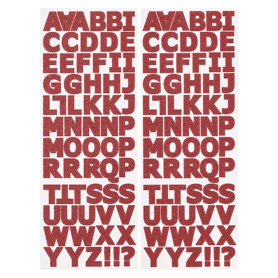 Red Glitter Alphabet Stickers by Recollections&#x2122;